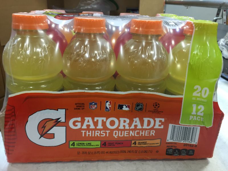 Photo 1 of 12pack 20oz Gatorade Thirst Quencher variety flavors  exp date 09-2021
