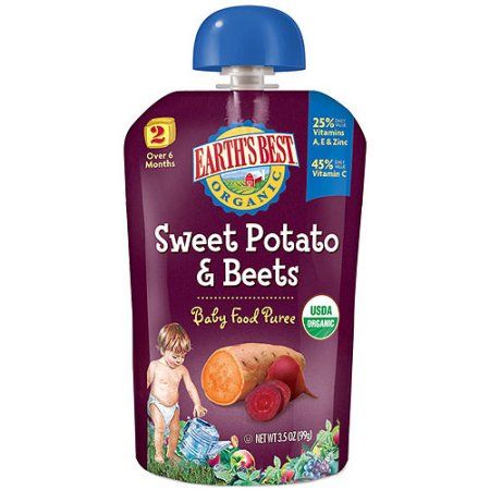 Photo 1 of Earth's Best Sweet Potato & Beets Puree Pouch 3.5 Ounce 12 pouches