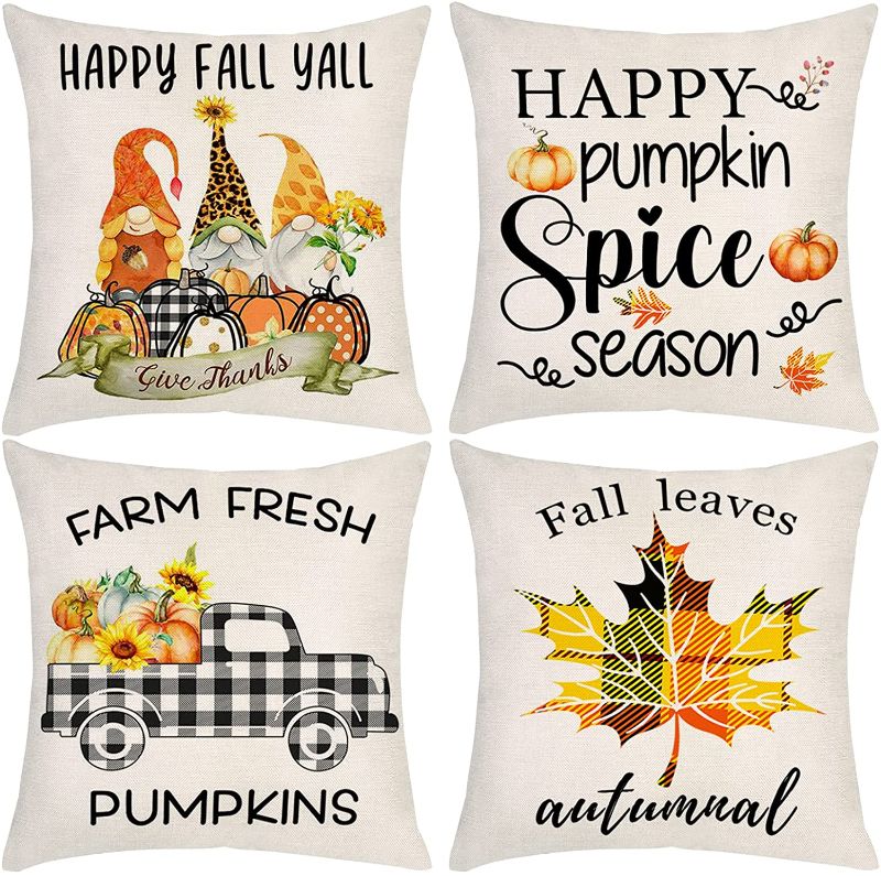 Photo 1 of 2 PACK Fall Pillow Covers 18x18 Set of 8 in total 