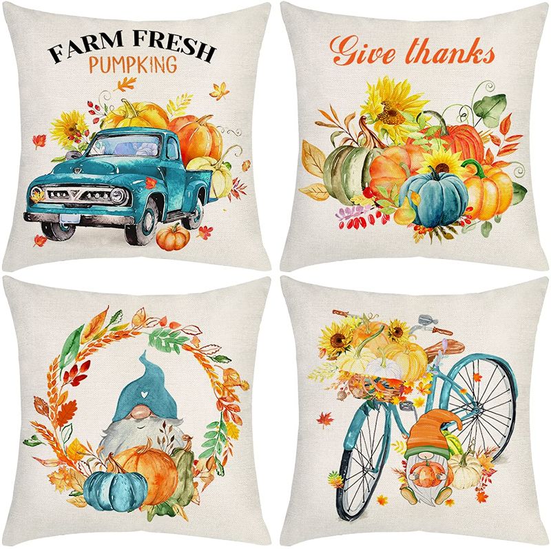Photo 1 of 2 PACK Fall Pillow Covers 18x18 Set of 8 in total 