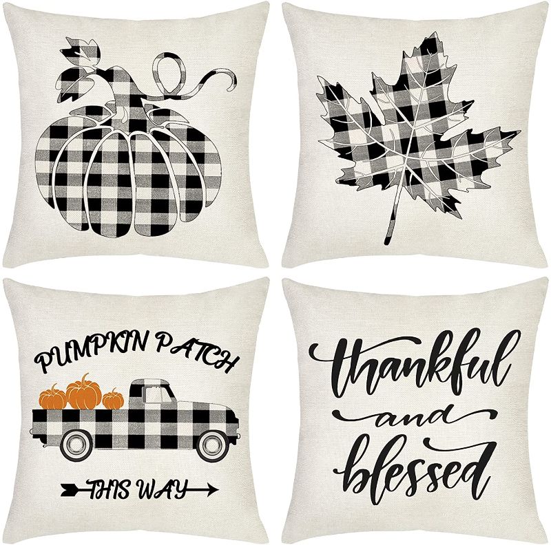 Photo 1 of 2 Pack Fall Pillow Covers 18x18 set of 8 in total 