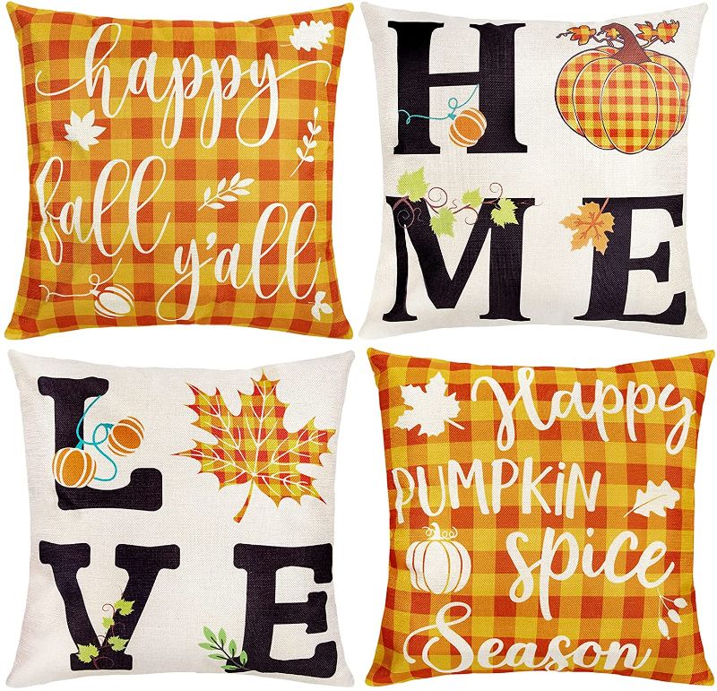 Photo 1 of 2 PACK Fall Pillow Covers 18x18 Set of 8 in total 