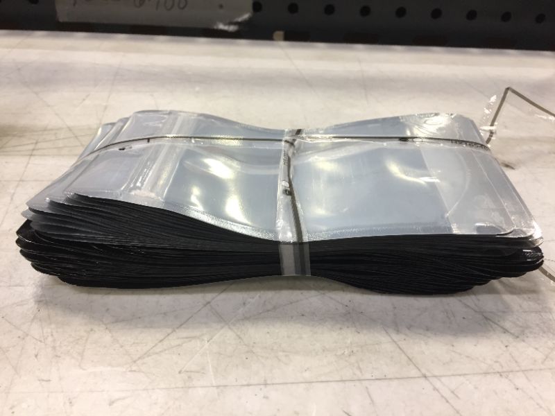 Photo 3 of 400 Empty  Clear Silver Black 4x6.5 in inch Mylar Foil Bags - Odor Smell Proof - Holds Edibles, 1/4 oz Ounce, 7 Grams, 5 to 7 Prerolls - Resealable