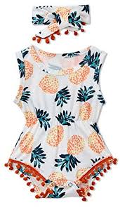 Photo 1 of Baby Girl's Sleeveless Fruit Rompers Newborn Size 3-6 mo