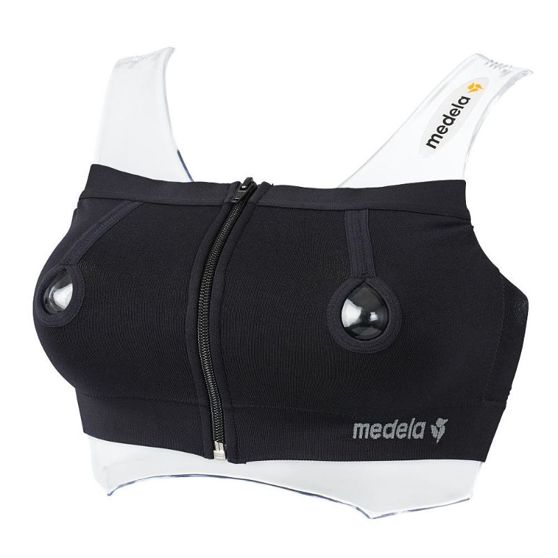Photo 1 of Medela Easy Expression Hands Free Pumping Bra, Black, Small