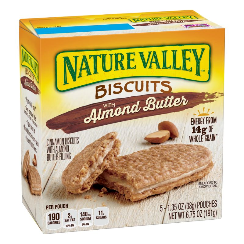 Photo 1 of (6 Pack) Nature Valley Almond Butter Breakfast Biscuits with Nut Filling 5 Bars