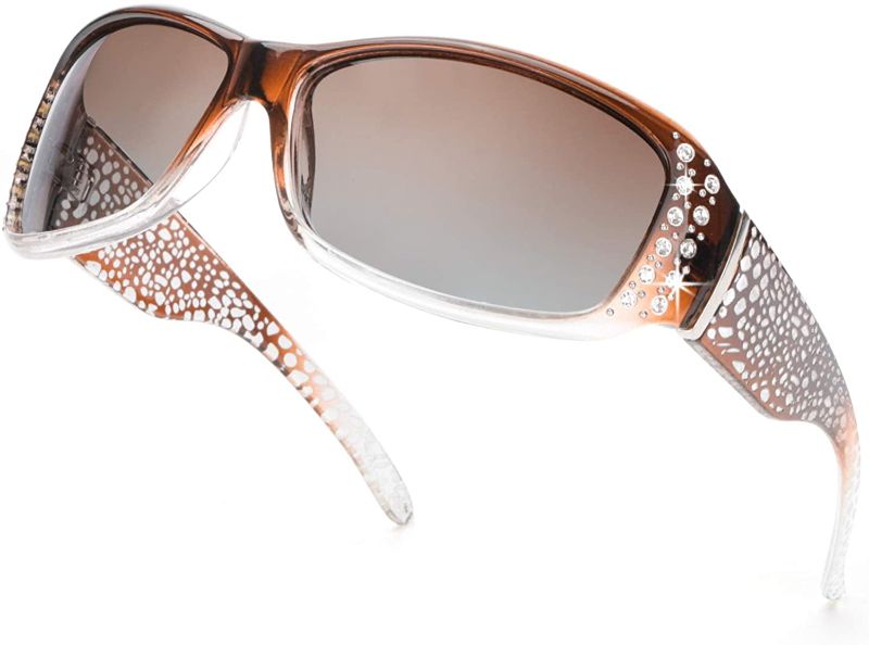 Photo 1 of IGnaef Rhinestone Polarized Sunglasses for Women