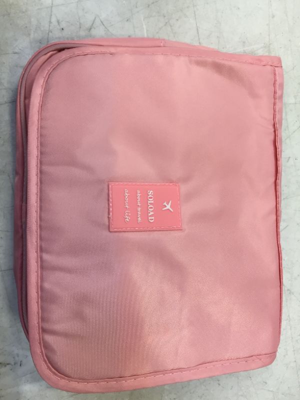 Photo 3 of SOLOAD Hanging Toiletry Bag,Travel Makeup Organizer(Pink)
