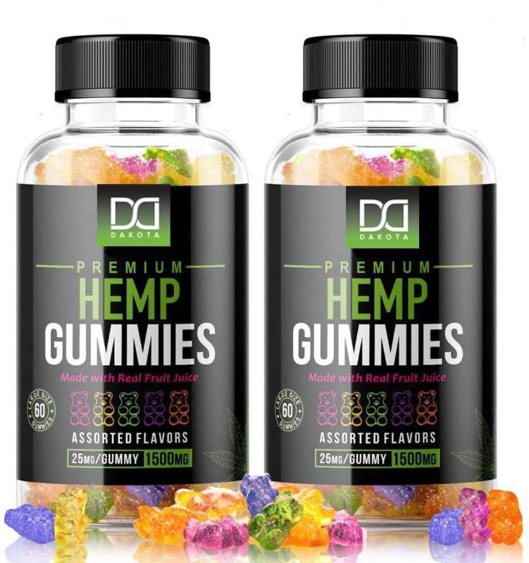 Photo 1 of Hemp Gummies for Calm Sleep Stress Relief Aid Mood Focus Inflammation, Extra Strength Supplement Vitamin Chewable for Adults, Natural Hemp Oil Gummy Bear. exp 08-2022
