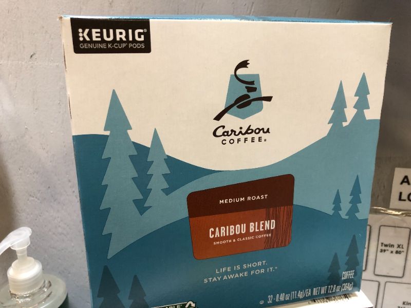 Photo 2 of Caribou Coffee Caribou Blend Keurig K-Cup Coffee Pods - Medium Roast - 32ct  exp 07-2022