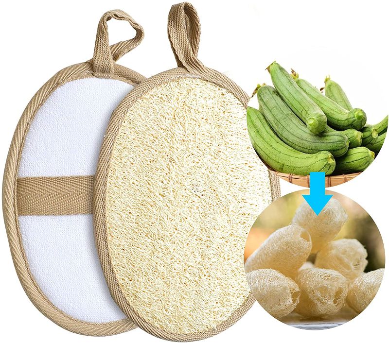 Photo 1 of 2.-Body Scrubber, Advanced Exfoliating Loofah Pad Body Scrubber, Natural Loofah, Deep Cleaning Skin, Sensitive Skin is also Applicable

