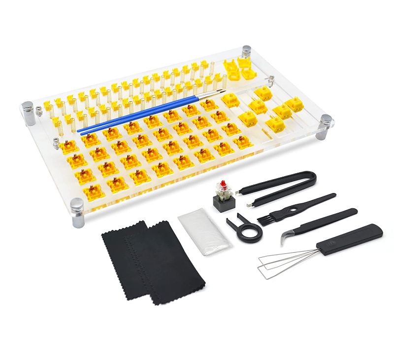 Photo 1 of 32 Switches Acrylic Lube Station Tester Opener for Cherry MX DIY Custom Mechanical Keyboard Debugging Keycap Switch Puller

