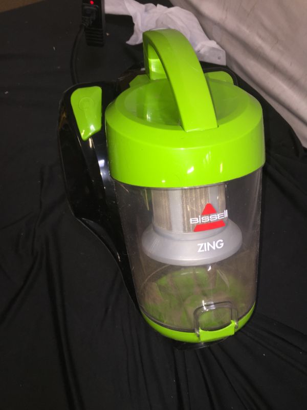 Photo 2 of Bissell Zing Canister, 2156A Vacuum, Green Bagless
