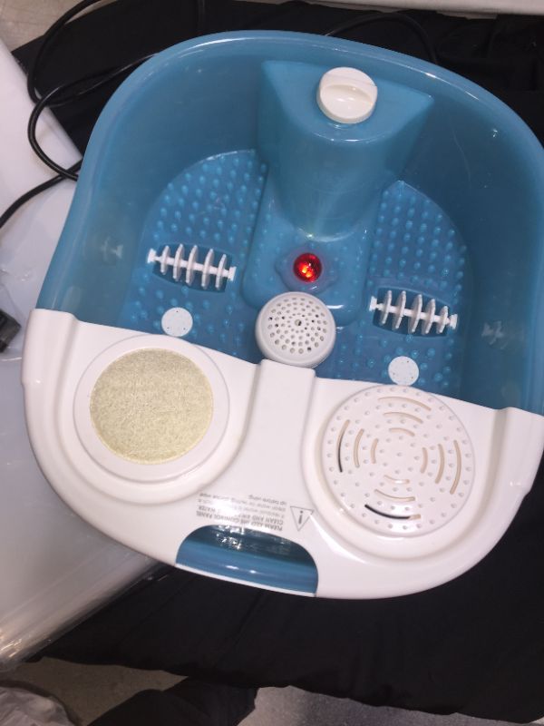 Photo 1 of 5 in 1 Foot Spa/Bath Massager with Tea Tree Oil Foot Soak with Epsom Salt - with Heat, Bubbles and Vibration, Digital Temperature Control - Mini Acupressure Massage Points - Foot Stress Relief Spa
