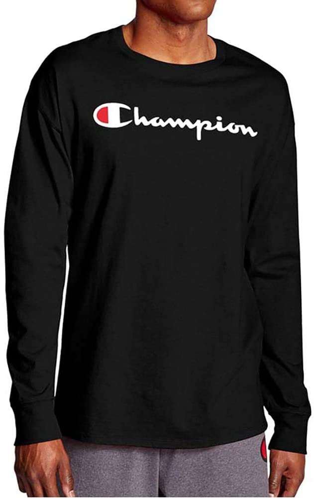 Photo 1 of Champion Men's Classic Long Sleeve Tee, Screen Print Script, SIZE XL