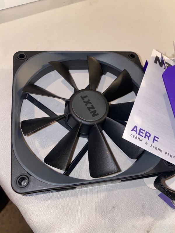 Photo 2 of NZXT AER F - RF-AF120-B1 - 120mm - Winglet Designed Fan Blades - Fluid Dynamic Bearings - PWM Air?ow Fans - Gaming Computer Fan