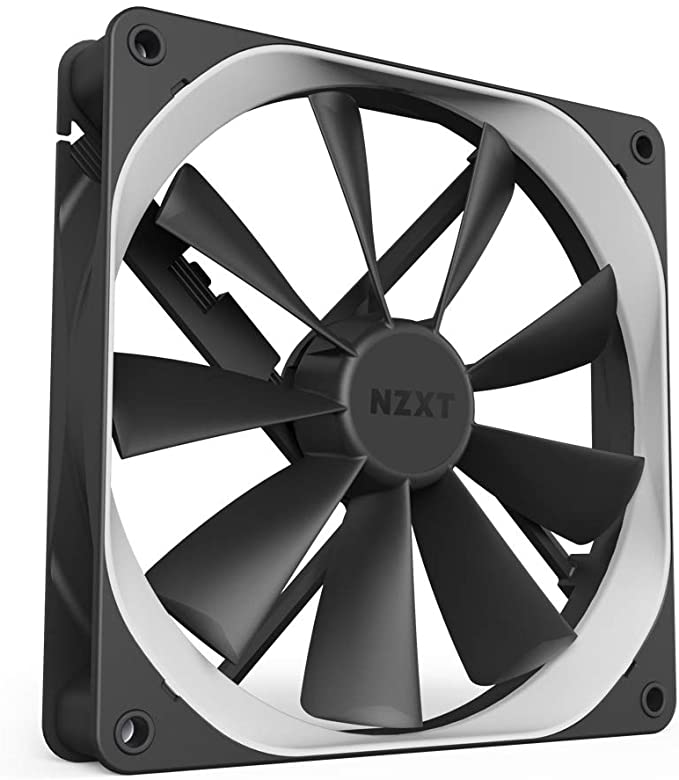 Photo 1 of NZXT AER F - RF-AF120-B1 - 120mm - Winglet Designed Fan Blades - Fluid Dynamic Bearings - PWM Air?ow Fans - Gaming Computer Fan