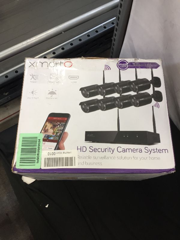 Photo 1 of XMARTO Wireless Security Camera System 8CH 1080p NVR 8pcs 1.3MP Wireless Security IP Cameras, 1TB Hard Drive (Built-in Router, Plug N Play, Mobile View, Night Vision, supports Audio Microphones)