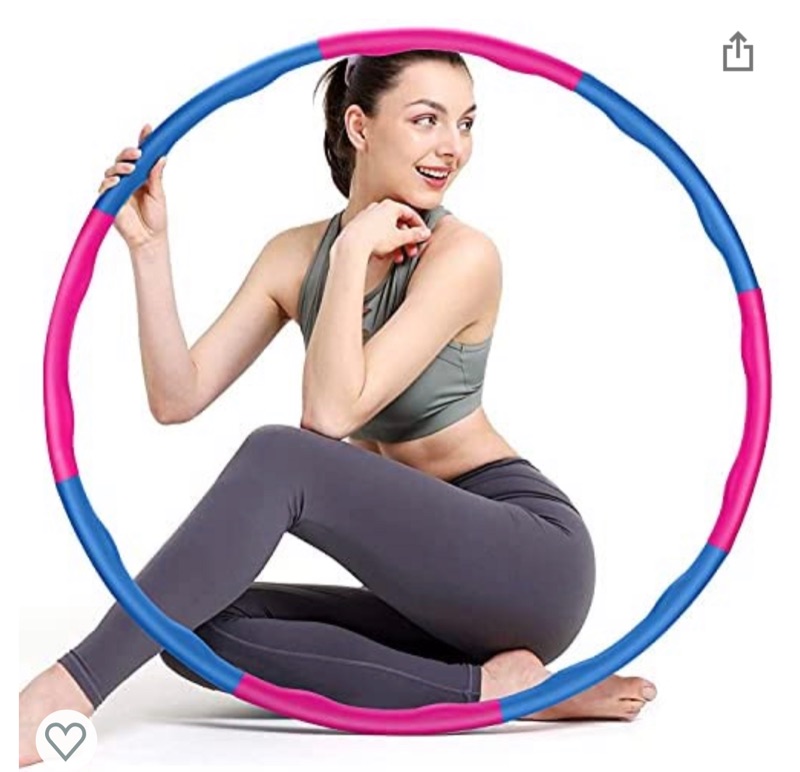 Photo 1 of colorfarm Weighted Fitness Exercise Hoop for Adults & Beginners Weight Loss Sports Exercise Hoops Detachable Design Workout Equipment for Women Men