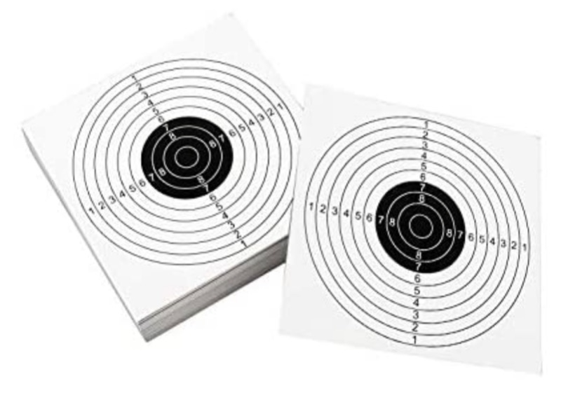 Photo 1 of Atflbox 6.7 Inch BB Gun Target Papers for Pellet Trap  Shooting Target Holder , Pack of 100(Black and White)