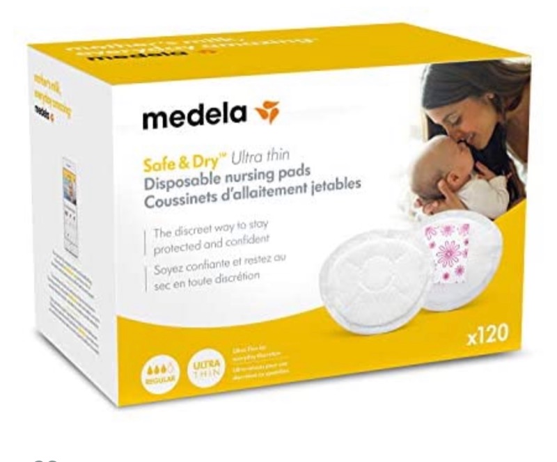 Photo 1 of 4.5 out of 5 stars  13,483 Reviews
Medela Safe & Dry Ultra Thin Disposable Nursing Pads, 120 Count Breast Pads for Breastfeeding, Leakproof Design, Slender and Contoured for Optimal Fit and Discretion