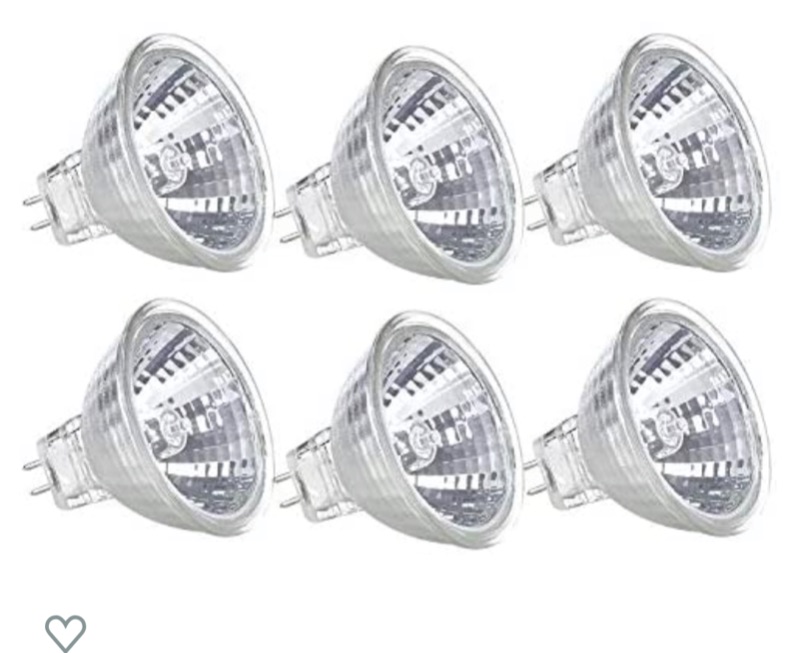 Photo 1 of MR16 Halogen 12V Spot Light Bulb Down Dimmable Reflector Lamp 10W 12V Ceiling Mount Spotlight Track Landscape Decorative Indoor Outdoor Accent Path Side Lighting GU5.3 2 Pin 10 Watt 12 Volt I 6 Pack