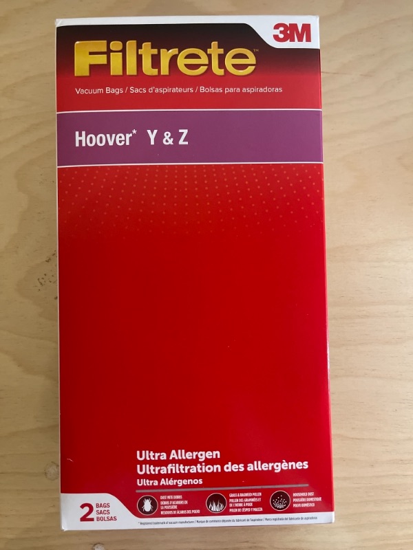 Photo 2 of 3M Filtrete Hoover Y & Z Ultra Allergen Synthetic Vacuum Bag