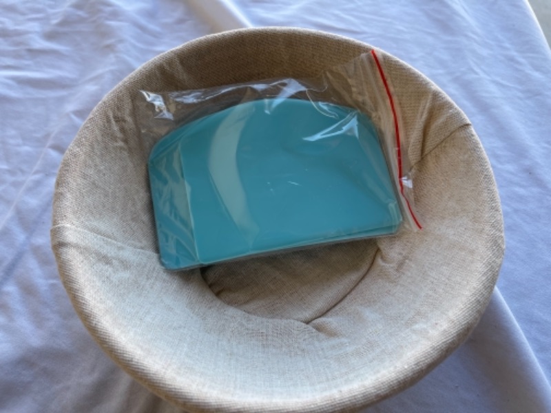 Photo 1 of 9 inch Round Banneton Bread Proofing Basket Set- Professional Brotform with Linen Liner and 2 Dough Scrapers- Perfect for Rising Sourdough