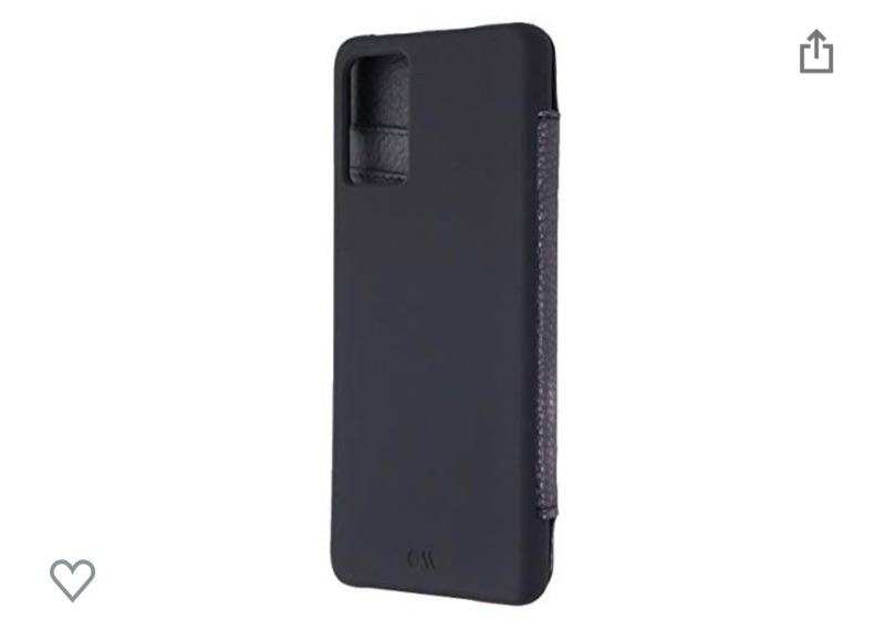 Photo 1 of Case-Mate - Samsung Galaxy S20 Ultra - LEATHER WALLET FOLIO - Holds 4 Cards + Cash - Black Leather