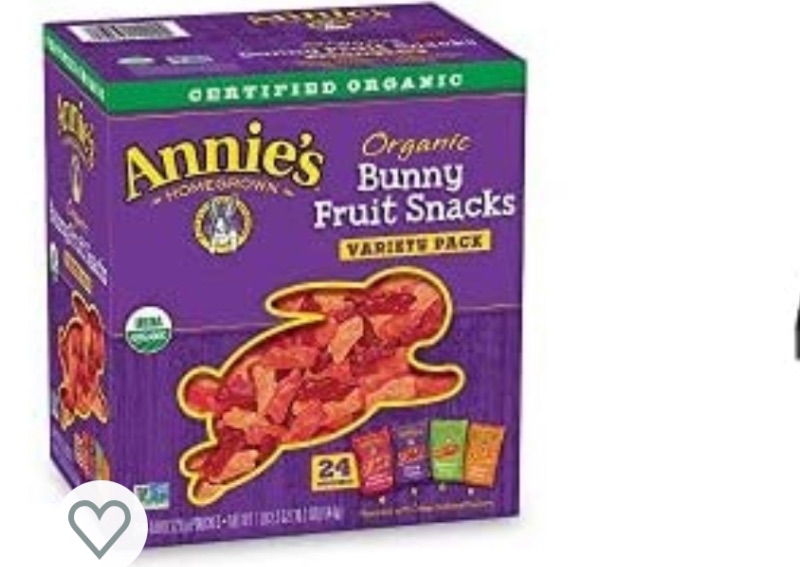 Photo 1 of Annie's Organic Bunny Fruit Snacks, Variety Pack, Gluten Free, Vegan, 24 ct + Amazon Dash Smart Shelf (Small