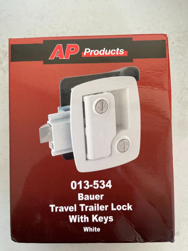 Photo 3 of AP Products (013-534 White Trailer Lock with Key
