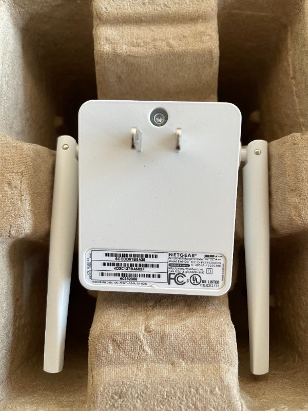 Photo 2 of NETGEAR Wi-Fi Range Extender EX6120 - Coverage Up to 1500 Sq Ft and 25 Devices with AC1200 Dual Band Wireless Signal Booster & Repeater (Up to 1200Mbps Speed), and Compact Wall Plug Design