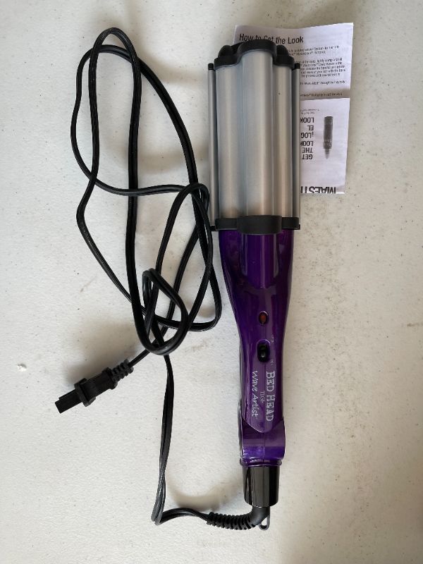 Photo 2 of Bed Head Wave Artist Ceramic Deep Hair Waver for Beachy Waves, Purple