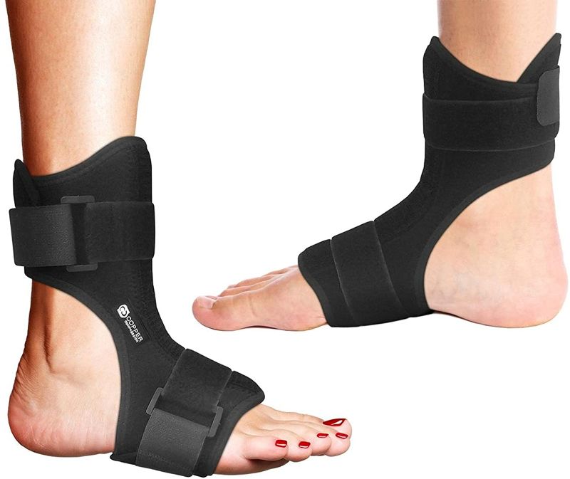 Photo 1 of Copper Compression Plantar Fasciitis Night Splint - Drop Foot Brace and Dorsal Planter Fasciitis Night Splint for Right or Left Foot. Night Splints Support Sleep, Recovery, Tendonitis, Arthritis