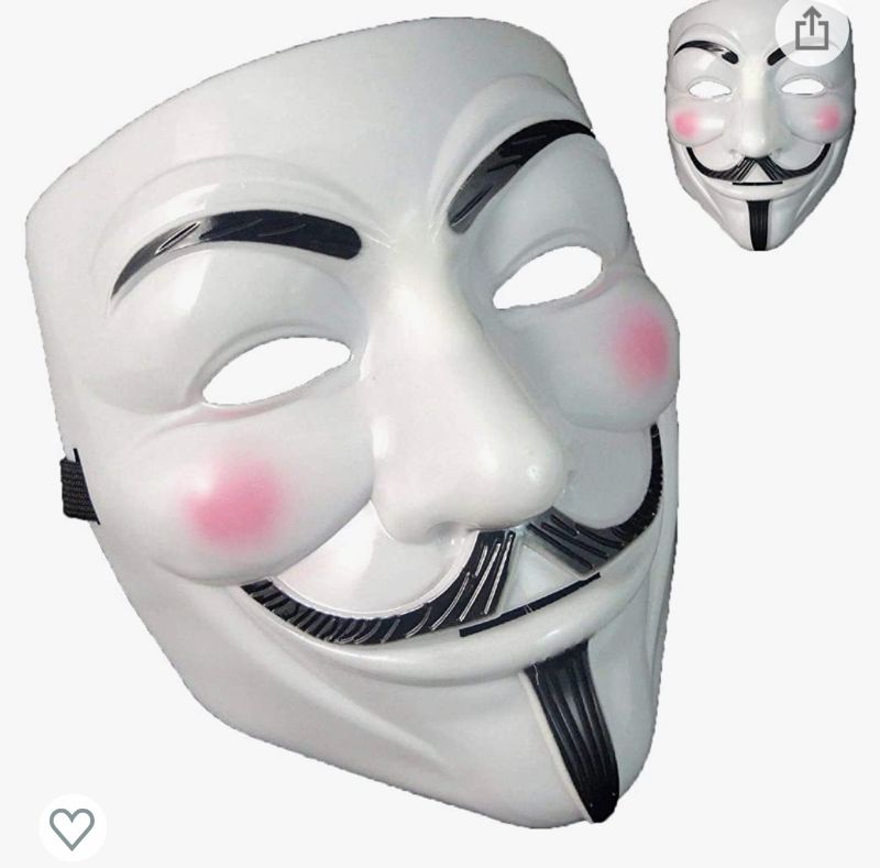 Photo 1 of Diximus V for Vendetta Mask Anonymous Guy Fawkes Halloween Mask Hacker Mask