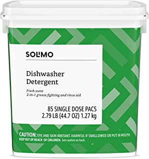Photo 1 of Amazon Brand - Solimo Dishwasher Detergent Pacs, Fresh Scent, 85 Count