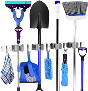 Photo 1 of Broom and Mop Holder Wall Mounted, Bosszi Heavy Duty Mop Hanger Wall Mounted Stainless Steel Organizer