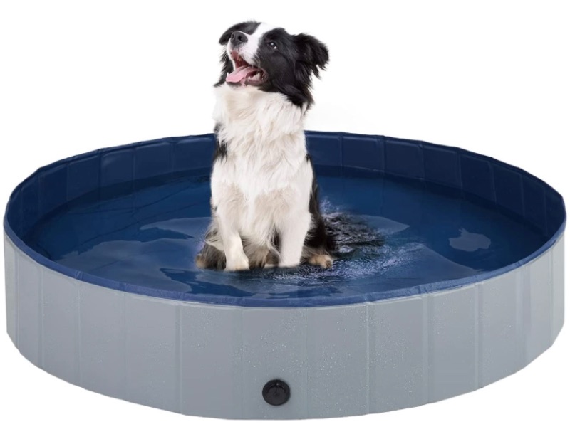 Photo 1 of Eterish Foldable Dog Pet Bath Pool Bathing Tub Kiddie Pool for Dog Cats and Kids Collapsible 47 inches D