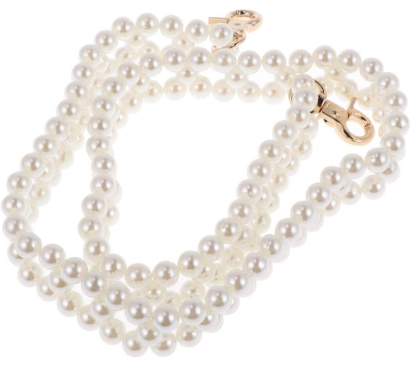 Photo 1 of KESYOO Bag Strap Replacement Faux Pearl Beaded Purse Chain Imitation Pearl Strap for Handbag