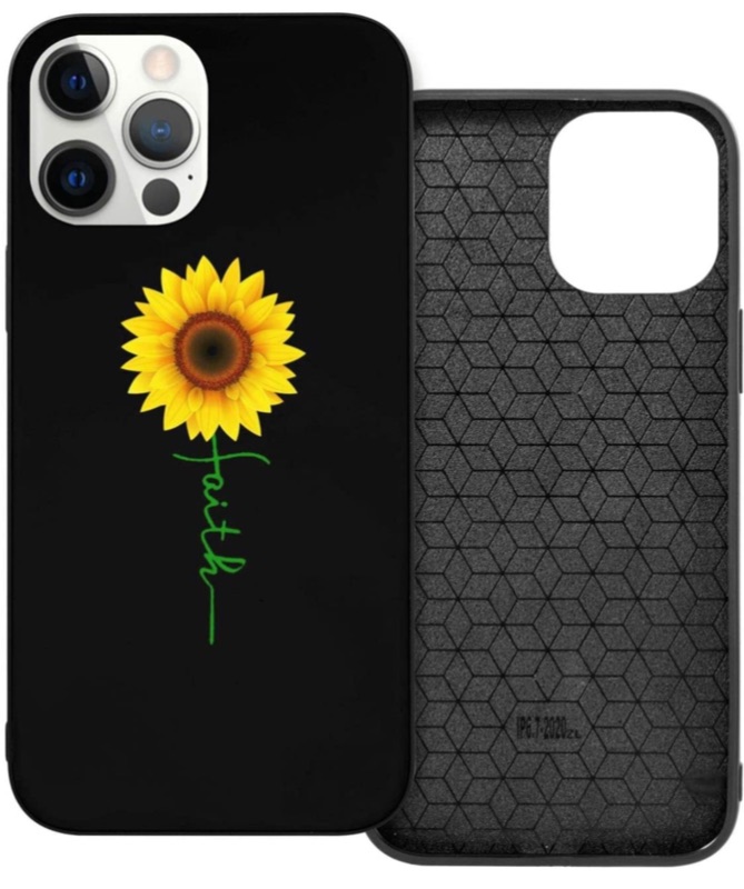 Photo 1 of Sunflower Faith Case for iPhone 12 Pro Max Fashion Flexible Smooth TPU Protective Cover for iPhone 12 Pro Max