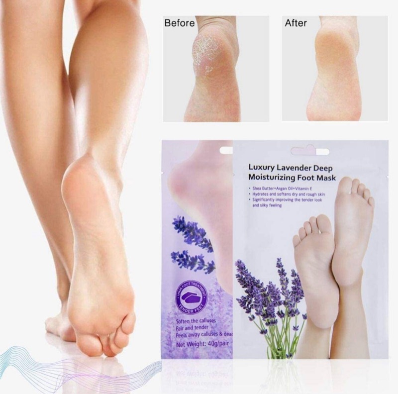 Photo 5 of 2 Pack I Foot Peel Mask Peeling Away Calluses and Dead Skin Cell (2 Pairs Per Box), Contain Lavender Essence, Exfoliating Foot Mask and Makes Your Feet Baby Soft