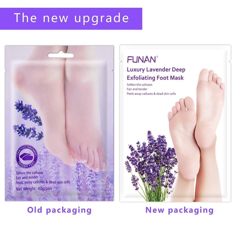 Photo 3 of 2 Pack I Foot Peel Mask Peeling Away Calluses and Dead Skin Cell (2 Pairs Per Box), Contain Lavender Essence, Exfoliating Foot Mask and Makes Your Feet Baby Soft