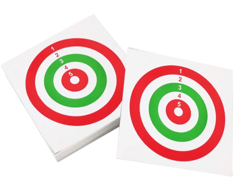 Photo 1 of Atflbox 6.7 Inch BB Gun Target Papers for Pellet Trap  Shooting Target Holder , Pack of 100(Color)