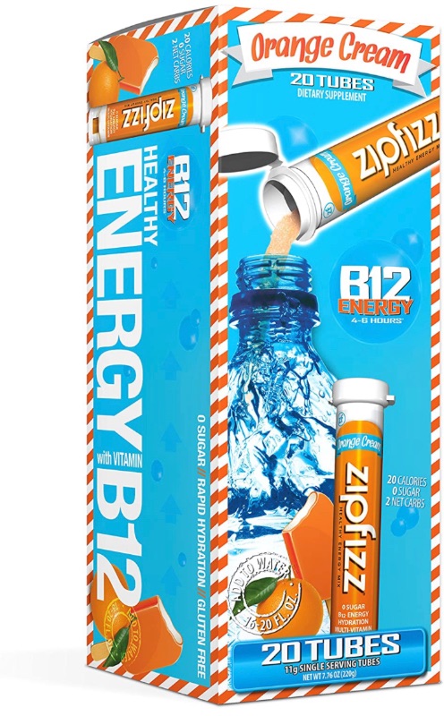 Photo 1 of Zipfizz Healthy Energy Drink Mix Hydration with B12 and Multi Vitamins, Orange Cream, 7.76 Oz, Pack of 20 best by 10/2022