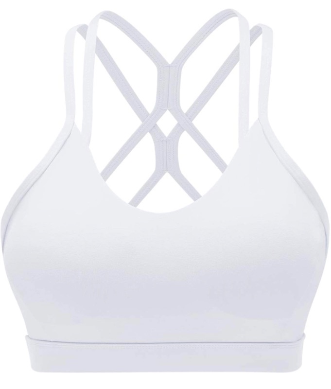 Photo 1 of Enipate Sports Bra for Women Sexy Crisscross Back Support Yoga Bra with Removable Cups size M