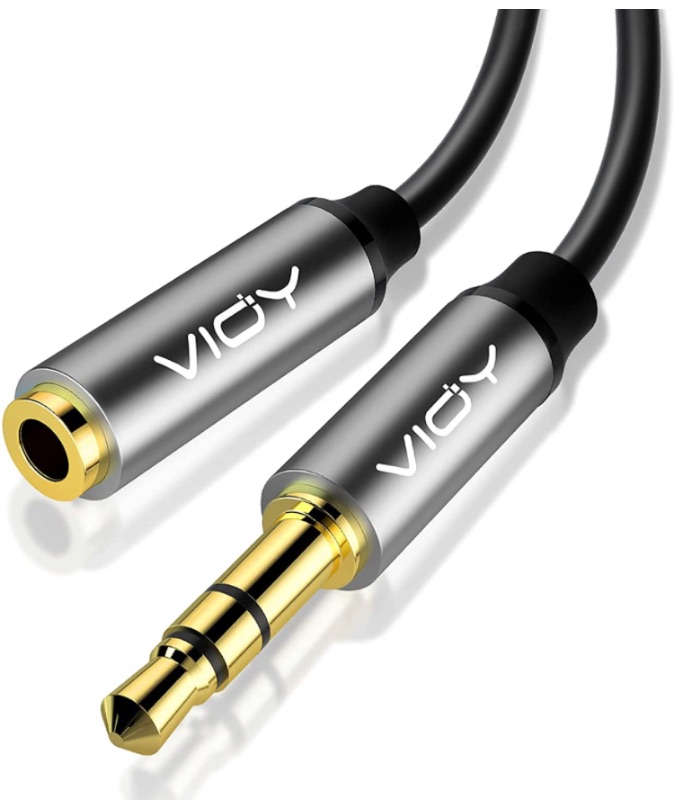 Photo 3 of New Black Micro USB Jack to 3.5mm Headphone Earphone Adapter Socket Audio Cable 2 packs 

3.5mm Male to Female Headphone Extension Cable, VIOY Stereo Aux Cord Extension Gold Plated Compatible for iPhone, iPad, Smartphones, Tablets, Media Players


ALXCD E