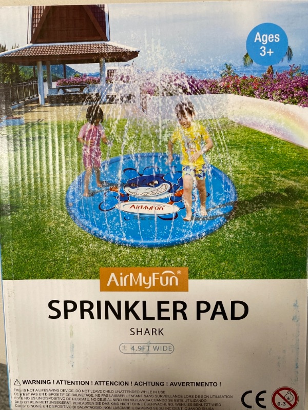 Photo 1 of Splash Pad Sprinkler for Kids 68" Splash Play Mat Outdoor Water Toys Inflatable Splash Pad Baby Toddler Pool Boys Girls Children Outside Backyard Dog Sprinkler Pool for Age 3 4 5 6 7 8 9 10