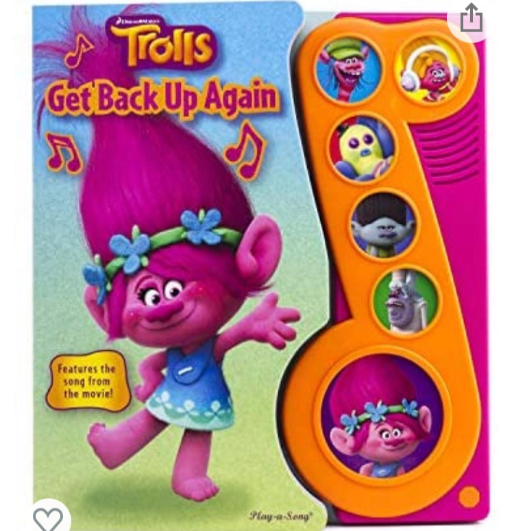 Photo 1 of DreamWorks Trolls - Get Back Up Again Little Music Note Sound Book - Play-a-Song - PI Kids