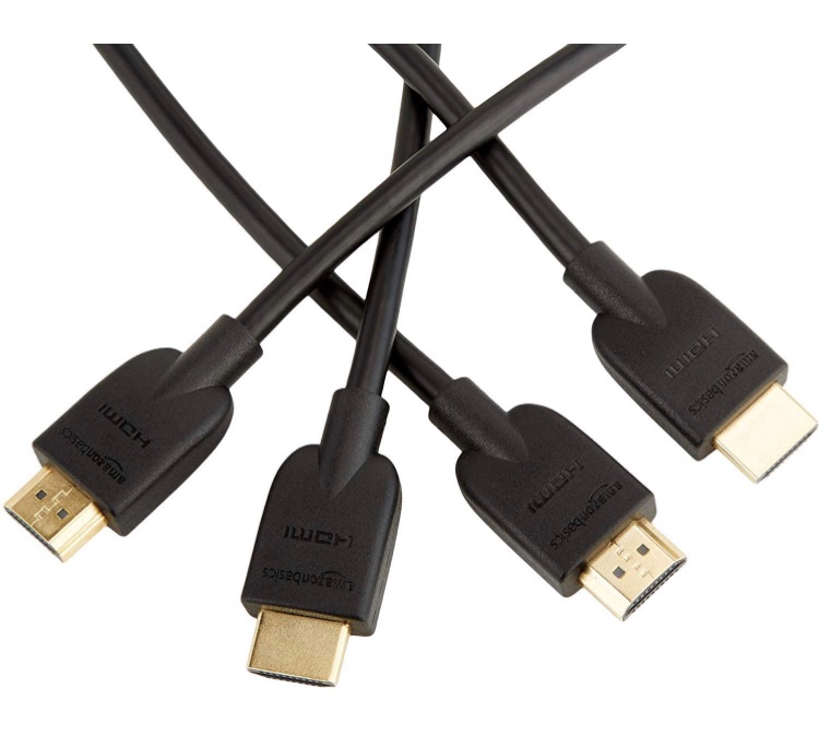 Photo 1 of Amazon Basics High-Speed HDMI Cable (18 Gbps, 4K/60Hz) - 3 Feet, Pack of 2, Black