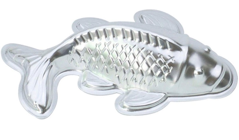 Photo 1 of 10 Inch Fish Carp Shaped Aluminum 3D Baking Mould Cake Mold Tin Birthday Cake Pan - Fish Carp